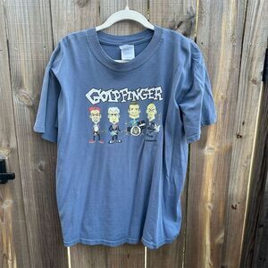 Vintage Goldfinger Band Tee Men's L Blue 90s Punk Rock Graphic T-Shirt